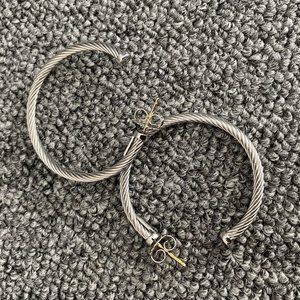 Elegant Twisted Silver Earrings